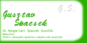 gusztav spacsek business card