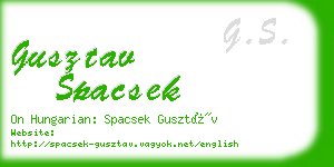 gusztav spacsek business card